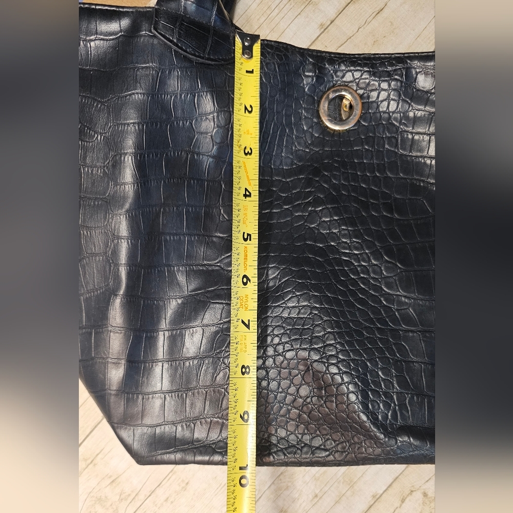 [Betty Barclay] Black Leather ♡♡ Over The Shoulder Purse - Picture 13 of 16